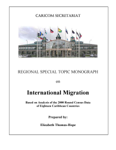 Regional Special Topic Monograph-International Migration (2000 Census Round)