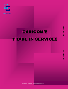 CARICOM Trade in Services 2000-2005