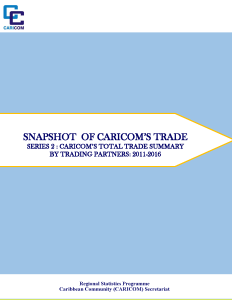 CARICOM’s Total Trade Summary by Trading Partners 2011-2016