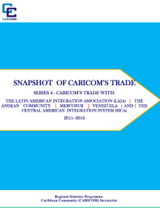 CARICOM Trade with LAIA Andean Mercosur Venezuela SICA 2011-2016